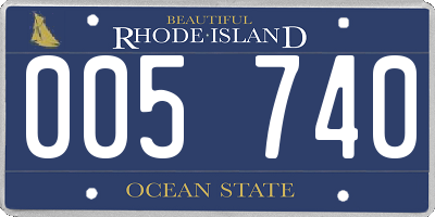 RI license plate 005740