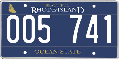 RI license plate 005741