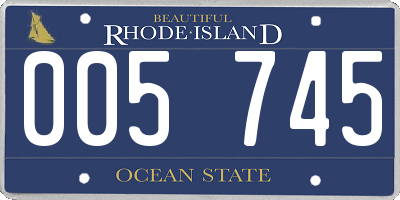 RI license plate 005745