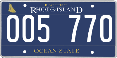 RI license plate 005770