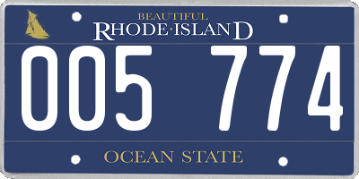 RI license plate 005774