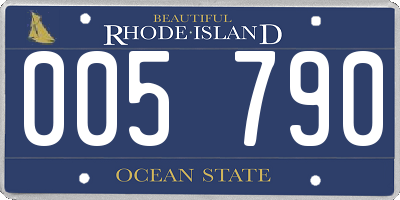 RI license plate 005790