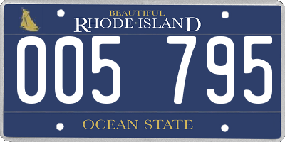 RI license plate 005795