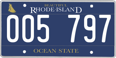 RI license plate 005797