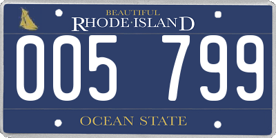 RI license plate 005799