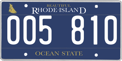 RI license plate 005810