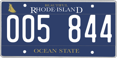 RI license plate 005844