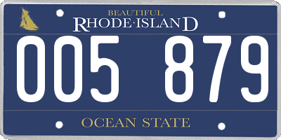 RI license plate 005879