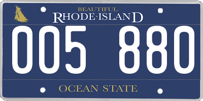 RI license plate 005880