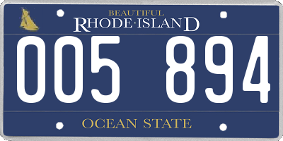 RI license plate 005894