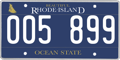 RI license plate 005899
