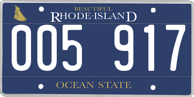 RI license plate 005917