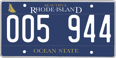 RI license plate 005944