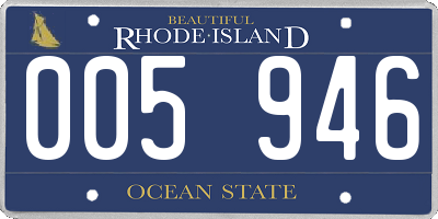 RI license plate 005946