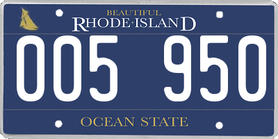 RI license plate 005950