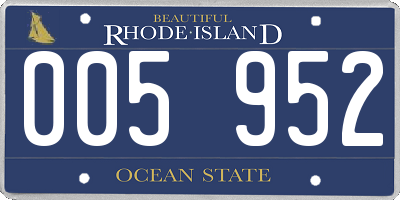 RI license plate 005952