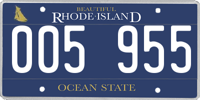 RI license plate 005955