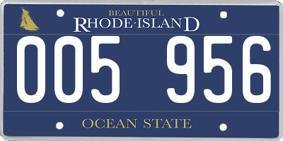 RI license plate 005956