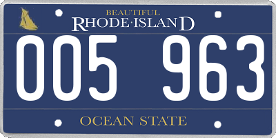 RI license plate 005963