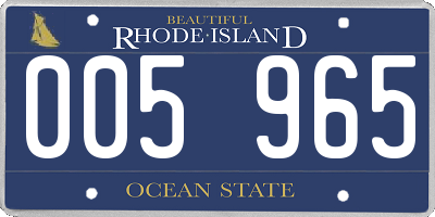 RI license plate 005965