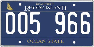 RI license plate 005966