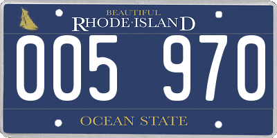 RI license plate 005970