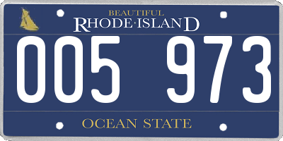 RI license plate 005973
