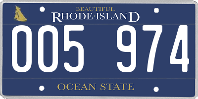 RI license plate 005974