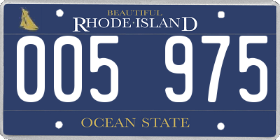 RI license plate 005975