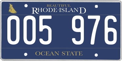 RI license plate 005976