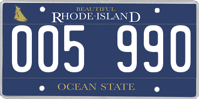 RI license plate 005990