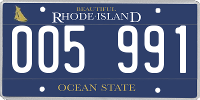 RI license plate 005991