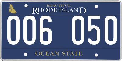 RI license plate 006050