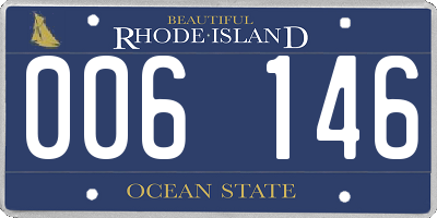 RI license plate 006146