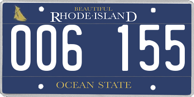 RI license plate 006155