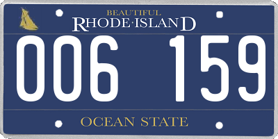 RI license plate 006159