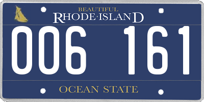 RI license plate 006161