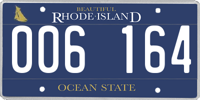 RI license plate 006164