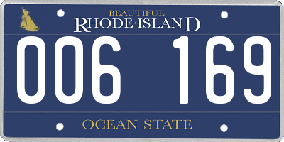 RI license plate 006169