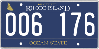 RI license plate 006176