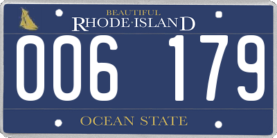 RI license plate 006179