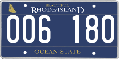 RI license plate 006180