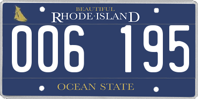 RI license plate 006195