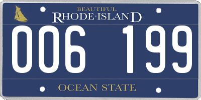 RI license plate 006199