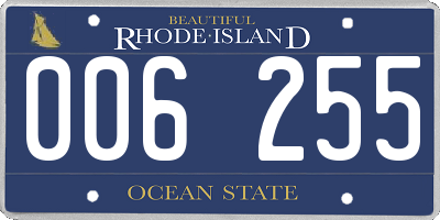 RI license plate 006255