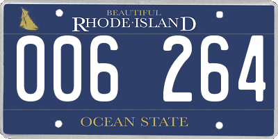 RI license plate 006264