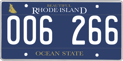 RI license plate 006266