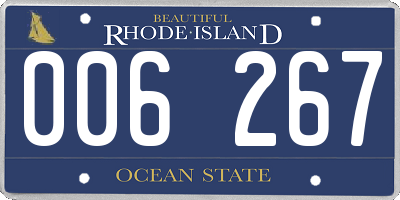 RI license plate 006267