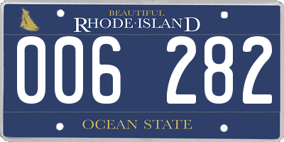 RI license plate 006282