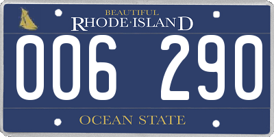 RI license plate 006290